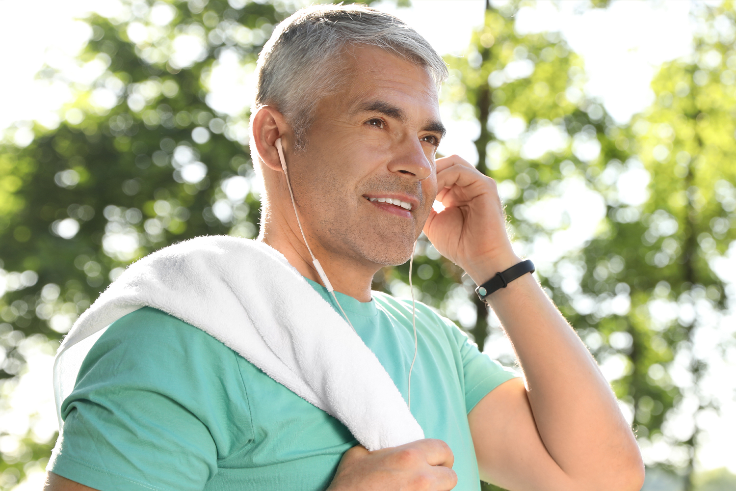 a man talking on a cell phone