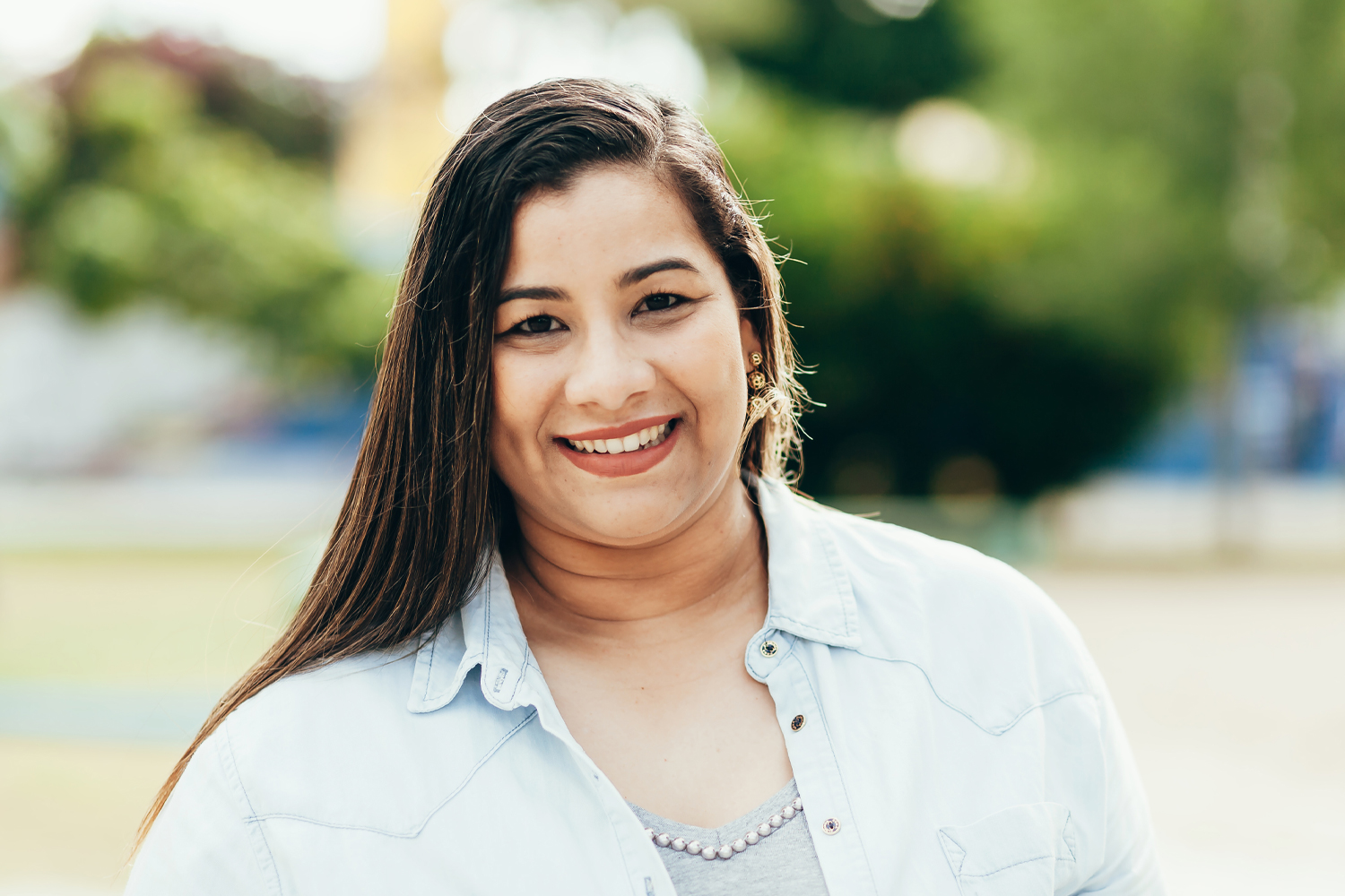 a person smiling for the camera