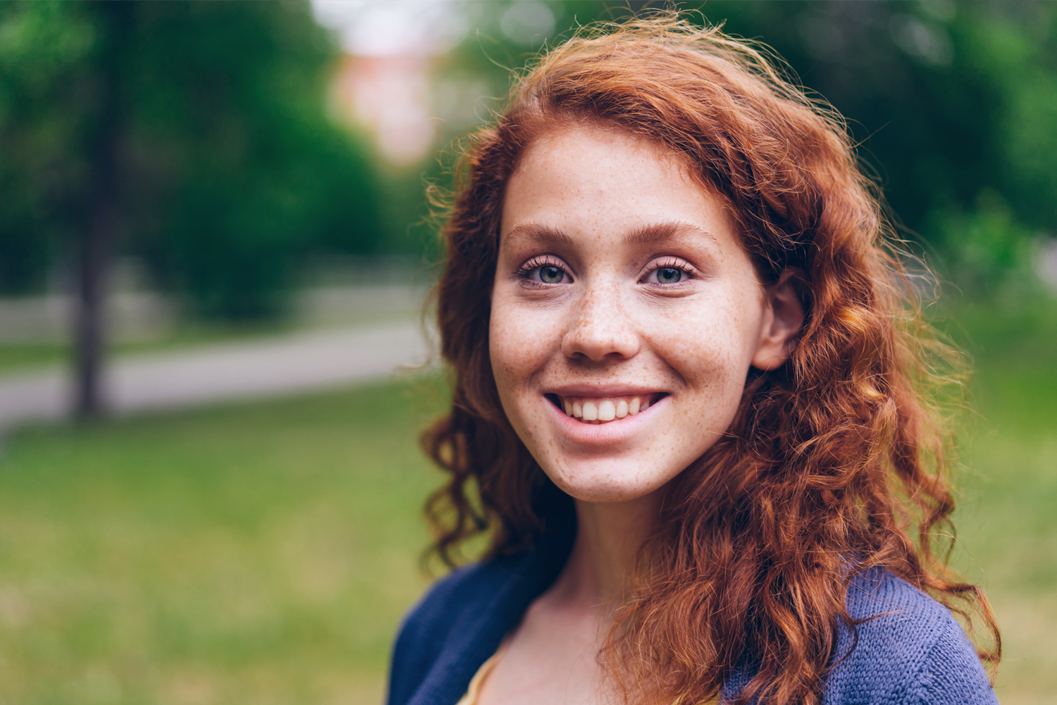 a woman smiling for the camera